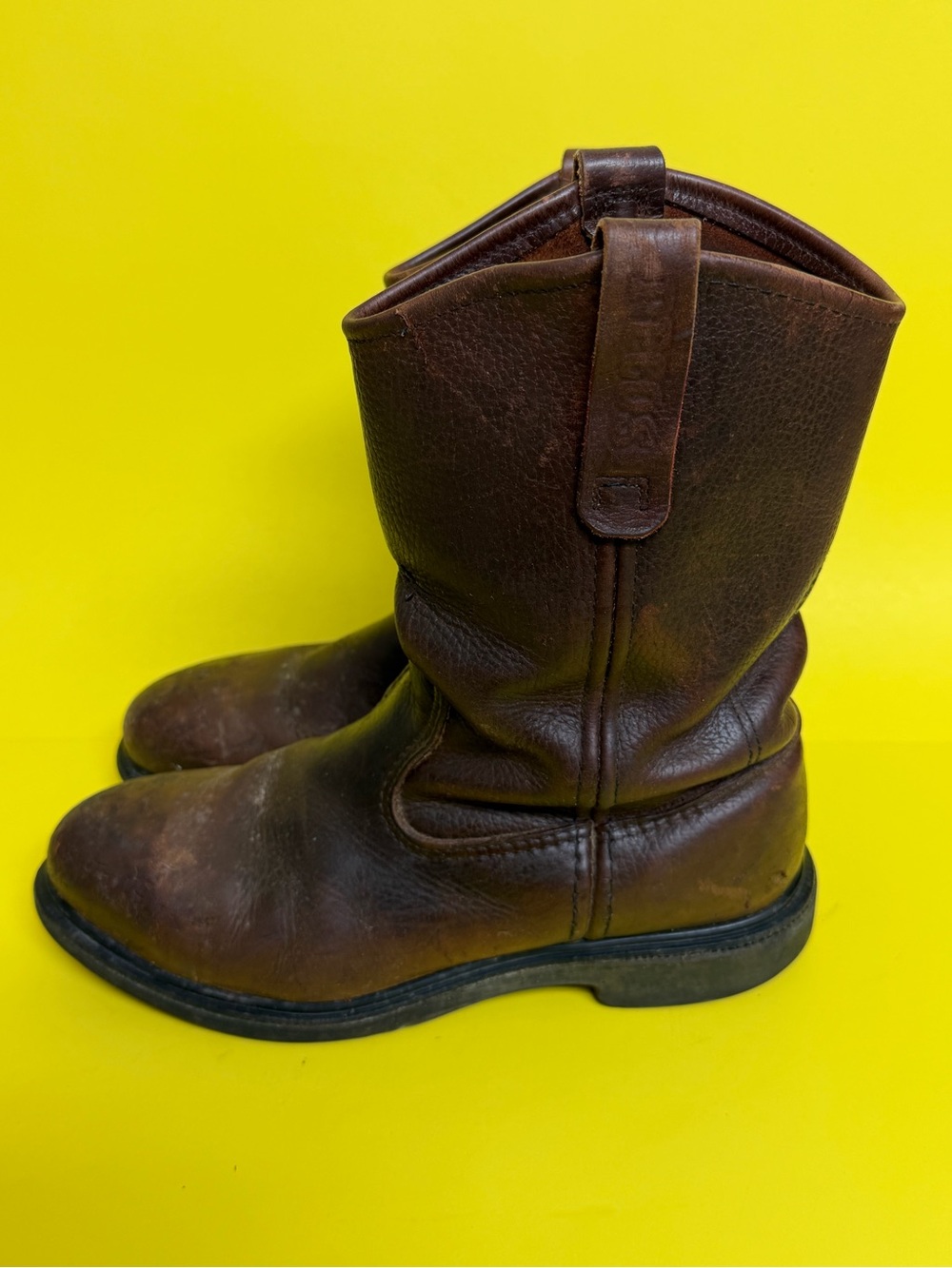 Red Wing Pecos Boots Mens Size 8 E2 Brown Leather Steel Toe EH 2259 USA